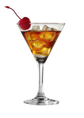 Manhattan: A whiskey cocktail mixed with sweet vermouth and bitters, often garnished with a cherry.