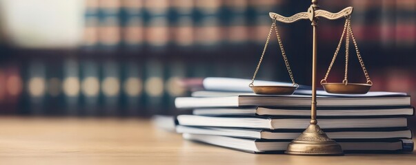 A lawyer s desk cluttered with legal briefs, representing the complexity of justice, lawyer, justice, legal briefs