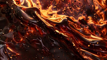 Wall Mural - Abstract background with flowing liquid resembling fire.