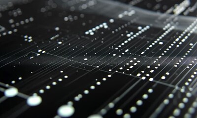 Wall Mural - abstract technology background with glowing digital lines