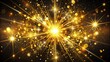 © Man888 - Vibrant golden sparkles explode in a whimsical burst, set against a dark background, evoking a sense of luxury, magic, and celebration in this mesmerizing abstract design.