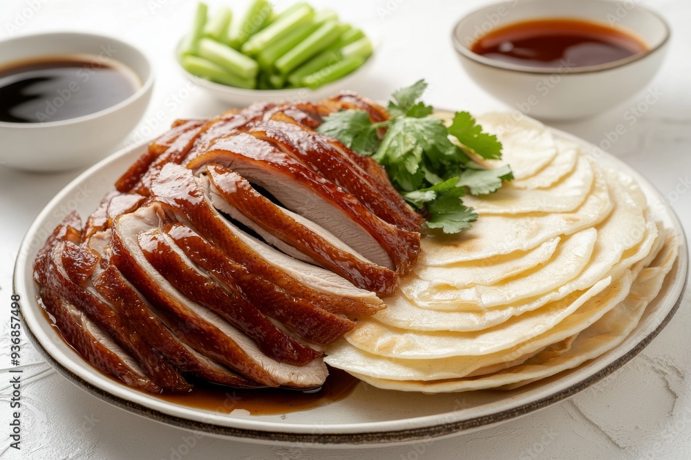 Peking Duck , A famous duck dish from Beijing, known for its crispy ...