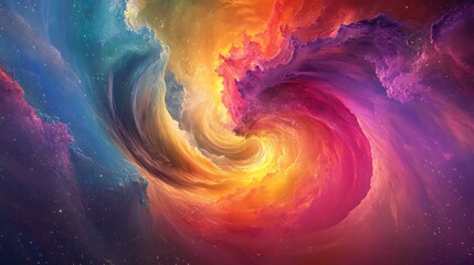 Wall Mural - Cosmic Swirl: A Symphony of Colors