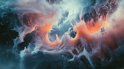 Wall Mural - Abstract Swirling Clouds of Colors