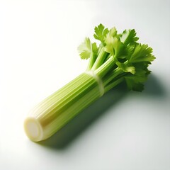 Poster - fresh celery on white