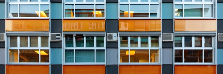 Canvas Print - Reflective facades in contemporary architecture improving urban visual appeal