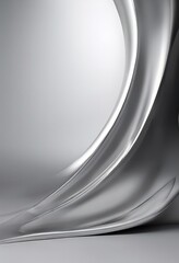 silver abstract background with curved curve