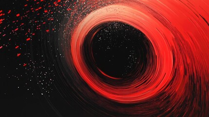 Wall Mural - Abstract Red and Black Swirling Vortex