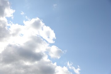 Poster - Picturesque view of blue sky with fluffy clouds