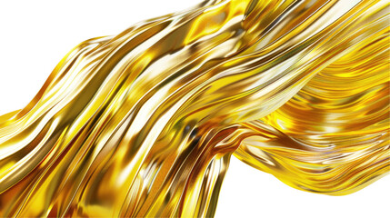 Canvas Print - A flowing, shiny golden wave texture, ideal for backgrounds or design elements.