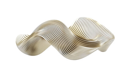 Poster - A flowing, wavy sculpture with intricate lines and a smooth surface.