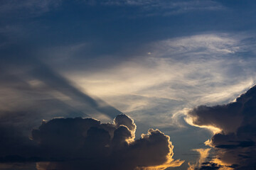 beautiful sky and clouds at sunset