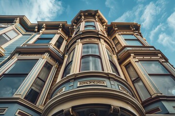 Canvas Print - Victorian Facade Architectural Details