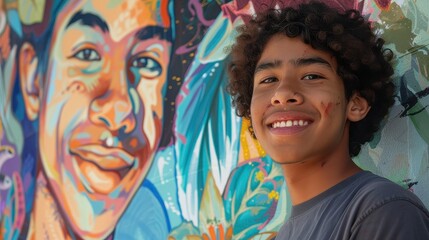 Sticker - Teen Artistic Expression in Community Mural