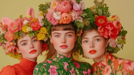 Sticker - Three Women with Flower Crowns