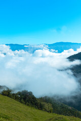 Clouds are art in the mountains