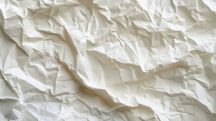 Wall Mural - Abstract Texture of Crumpled White Paper