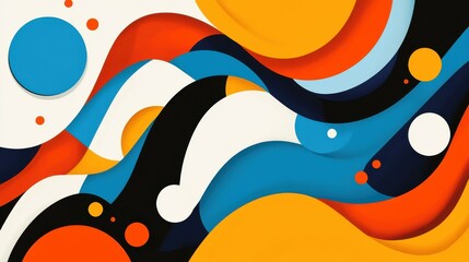 Canvas Print - Discover a stunning flat illustration featuring unique radiating patterns, perfect for modern design projects and eyecatching visuals.