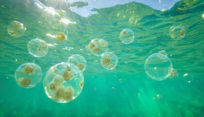  Underwater wonder  A school of fish in the depths