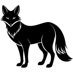 Poster - Fox silhouette Vector illustration on a white background