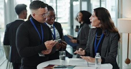 Wall Mural - welcome, handshake and business people at onboarding seminar with opportunity, info or registration.