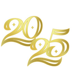 2025 gold happy new year png background removed image 