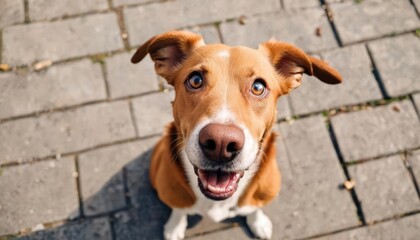 Wall Mural -  Happy pup ready for an adventure