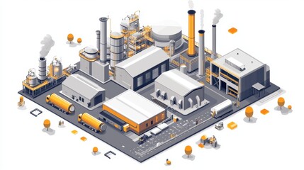 Sticker - Industrial Complex Isometric.