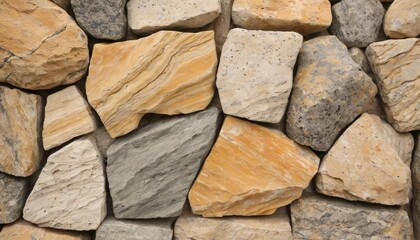 Sticker -  Stone wall texture with natural patterns and colors