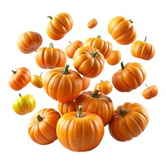 Poster - pumpkin on a white background