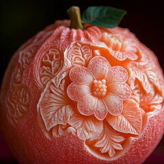 Sticker - Carved Grapefruit Flower.