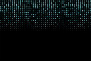 digital binary code tech matrix wallpaper with falling numbers design