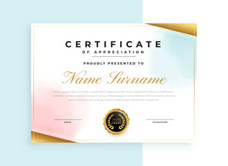 Sticker - decorative certificate of honor template for winner recognition
