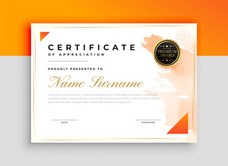 Sticker - professional certificate of achievement template design