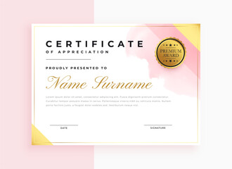 Wall Mural - elegant certificate of honor template a paper of gratitude