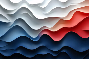 Wall Mural - A modern colorful gradient background with white, red, and navy blue colors, perfect for artistic and creative designs.