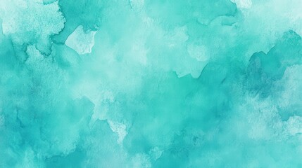 Wall Mural - A soft, abstract watercolor background in shades of teal.