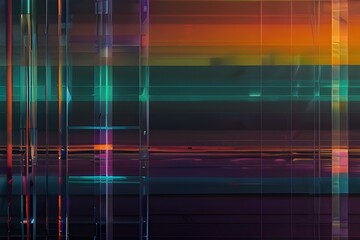 Wall Mural - Abstract broken or no signal television, TV or computer screen glitch with noisy grain and scanlines background overlay Generative AI