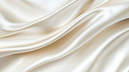 Sticker - Elegant White Silk Fabric Draped Background