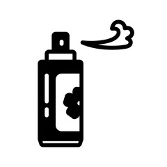 Sticker - Vector solid black icon for Aerosol