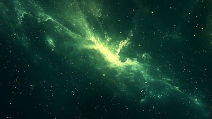Wall Mural - green nebula galxy