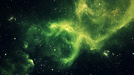 Canvas Print - green nebula galxy