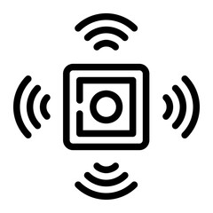 Sticker - sensors line icon