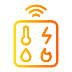 Poster - temperature control gradient icon