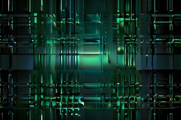 Wall Mural - Vector abstract green background Generative AI

