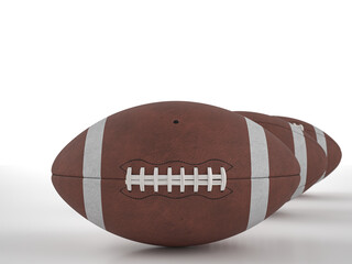 Canvas Print - American football balls