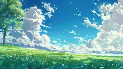 Wall Mural - Background_beautiful_anime_landscapes