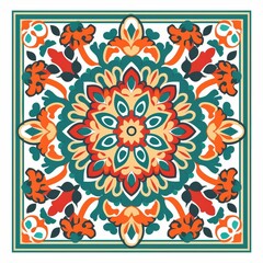 Wall Mural - Colorful ornate tile pattern