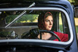 © Anneke - 1940s Lady driving vintage car