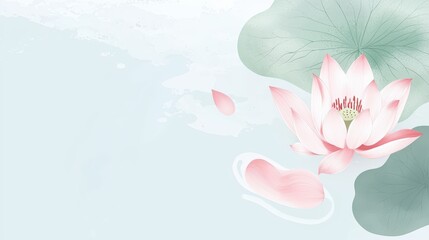 Sticker - Pink lotus flower in water